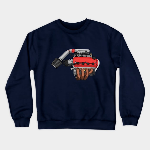 D16 Engine sticker Crewneck Sweatshirt by ArtyMotive